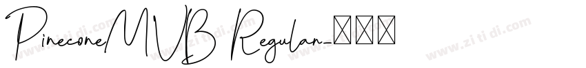 PineconeMVB Regular字体转换